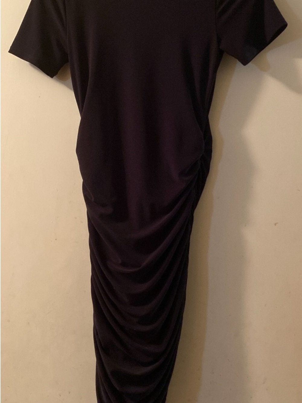 Express Black Ruched Dress - Picture 4 of 7